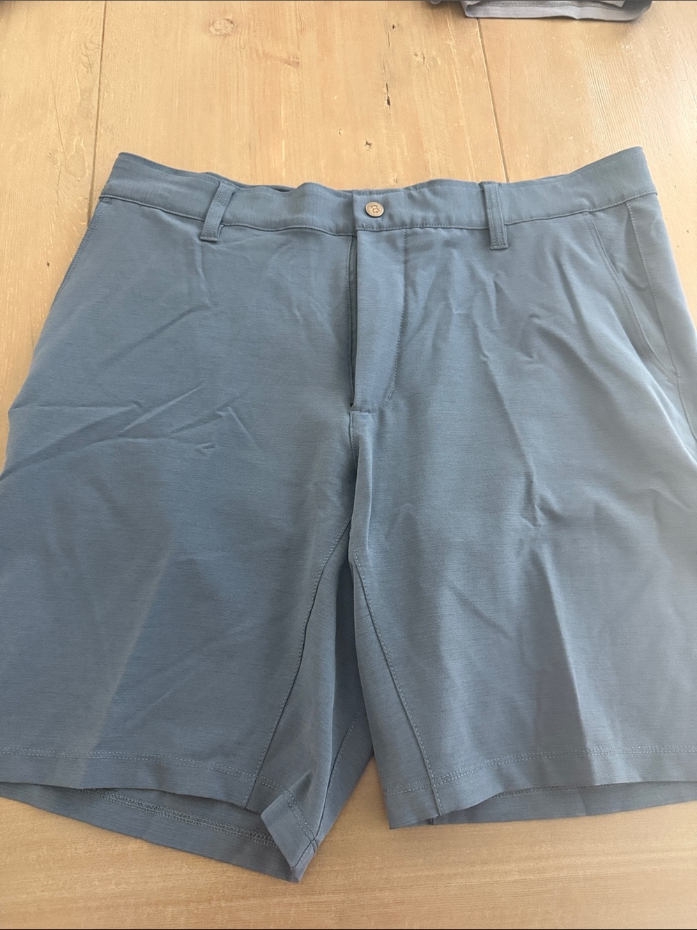BYLT Basics Slate Blue Flat-Front Performance Shorts